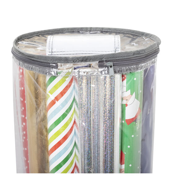 9" x 31" Clear Gift Wrap Paper Storage Organizer Bag by Top Notch, , hi-res, image 3