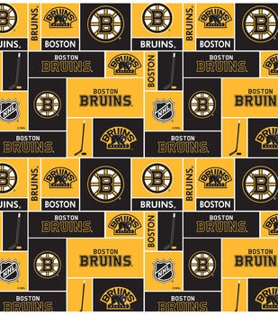 Boston Bruins Fleece Fabric 60 Block, Boston Bruins Shower Curtain