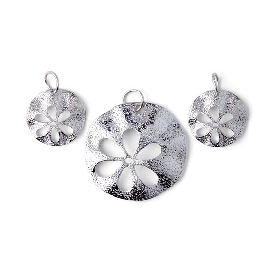 3ct Silver Metal Flower Cutout Pendants by hildie & jo, , hi-res, image 2