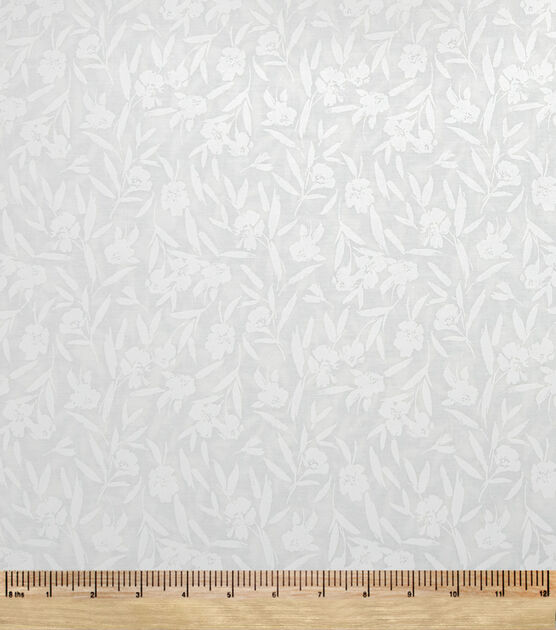 White Floral Quilt Cotton Fabric by Keepsake Calico, , hi-res, image 2