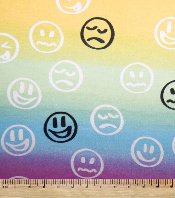 90'S Smiley Face Flannel Super Snuggle Flannel Fabric, , hi-res, image 2