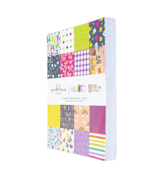 180 Sheet 8.5" x 11" Sweet Girl Cardstock Paper Pack by Park Lane, , hi-res, image 3