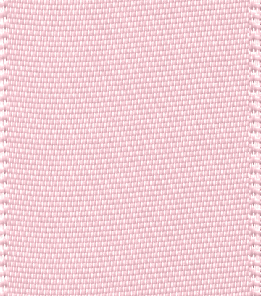 Offray 7/8"x21' Single Faced Satin Solid Ribbon, Powder Pink, swatch