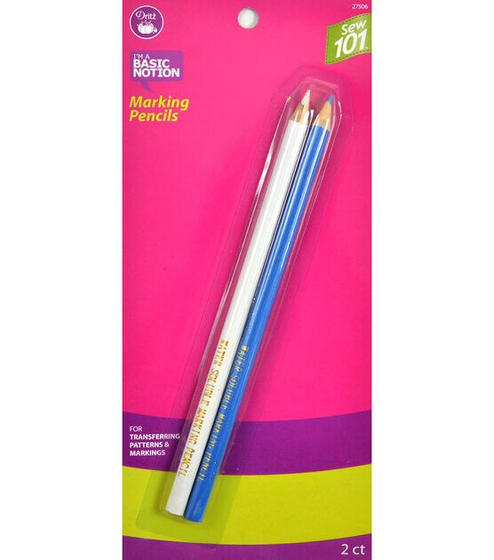 Dritz Sew 101 Marking Pencil Combo, Light Blue &  White
