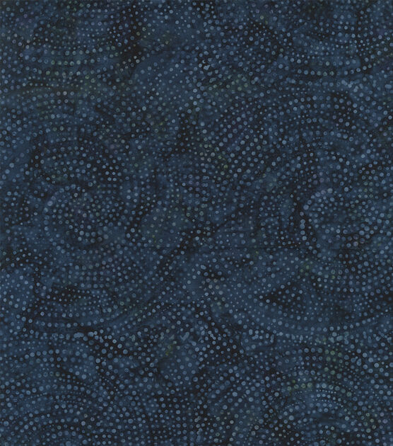 Hi Fashion Swirl Circle Dots Blue Batik Cotton Fabric