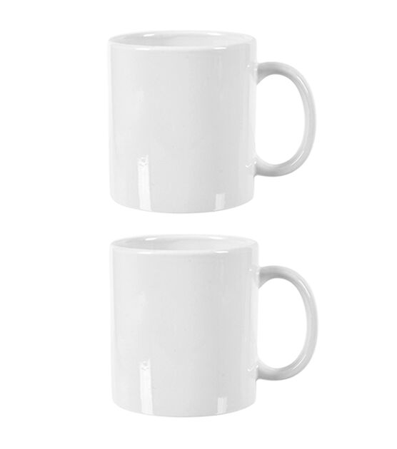 Ceramic Sublimation Mugs 2 pk 15oz - White