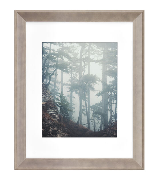 Walden Woods 11"x14" Matted to 8"x10" Gray Wall Frame