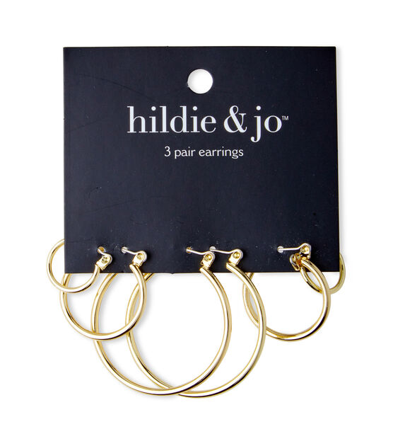 3ct Gold Hoop Earrings by hildie & jo