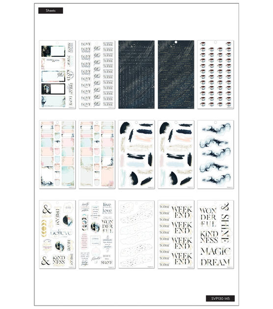 494pc Cosmic Watercolor Happy Planner Sticker Pack, , hi-res, image 3