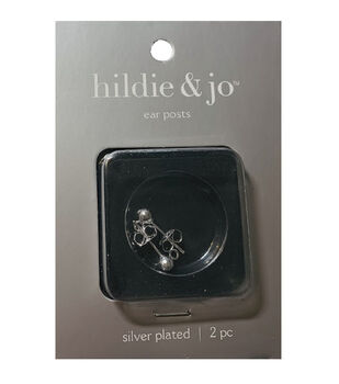 hildie & Jo 16mm Sterling Silver Plated Ear Hoops 6pk - Earring Findings - Beads & Jewelry Making