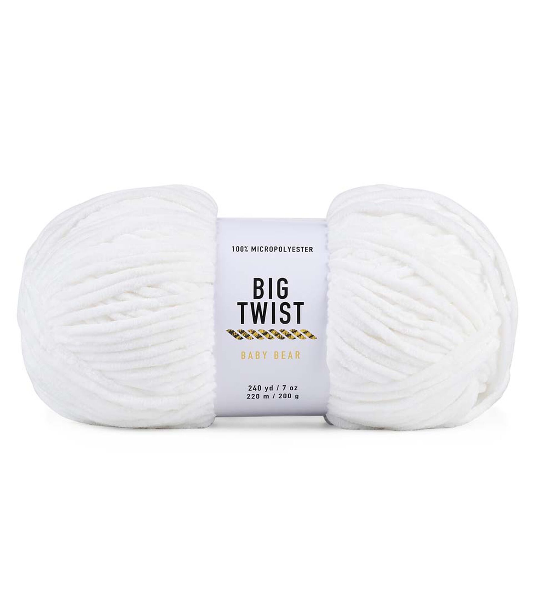 Baby Bear 240yds Bulky Polyester Yarn by Big Twist, Powdered Sugar, hi-res