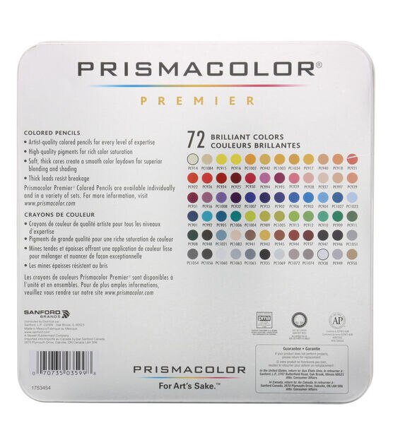 Prismacolor Premier Soft Core Colored Set of 72 Pencils Drawing