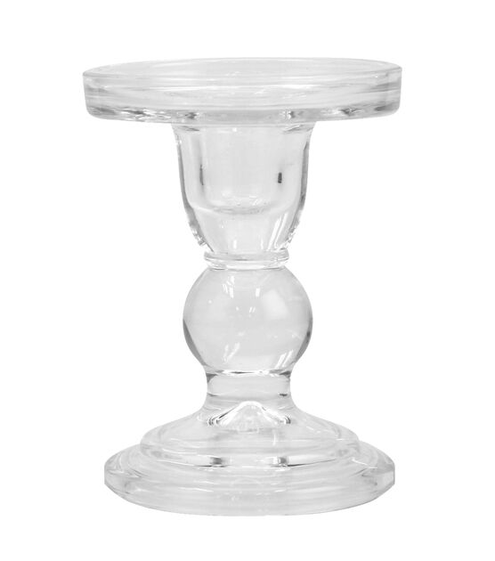 3" x 4" Glass Pillar Candleholder by Hudson 43