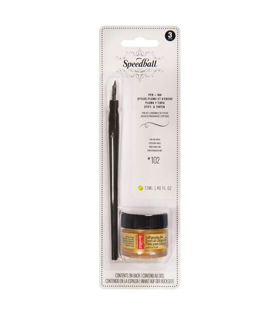 Speedball Pen & Ink Set with Gold