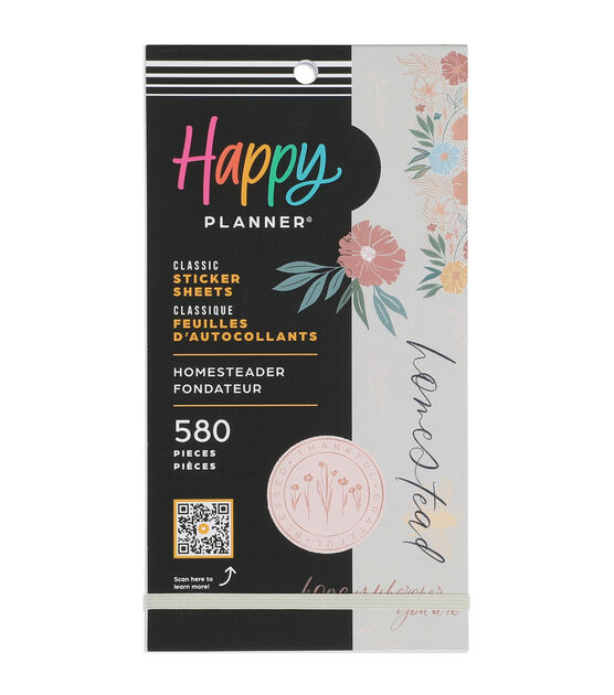580pc Homesteader Happy Planner Stickers