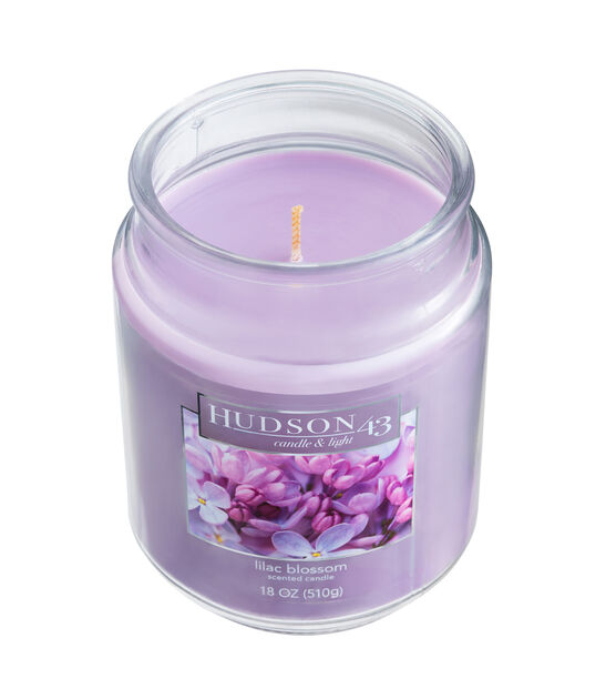 18oz Lilac Blossom Scented Jar Candle by Hudson 47, , hi-res, image 3