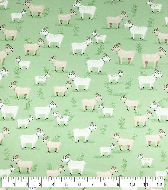 Goats Super Snuggle Flannel Fabric, , hi-res, image 2