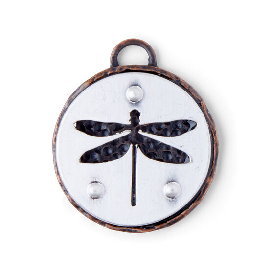 Dragonfly Cutout Round Pendant by hildie & jo, , hi-res, image 2