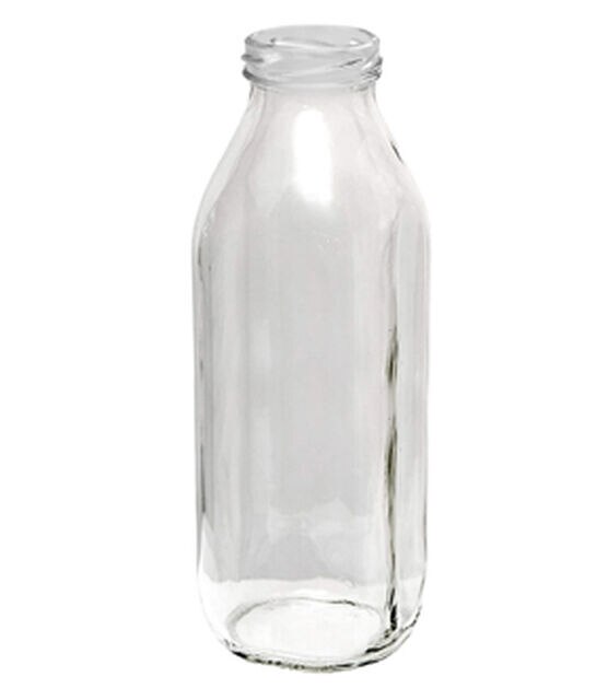 9" Clear Glass Milk Jar