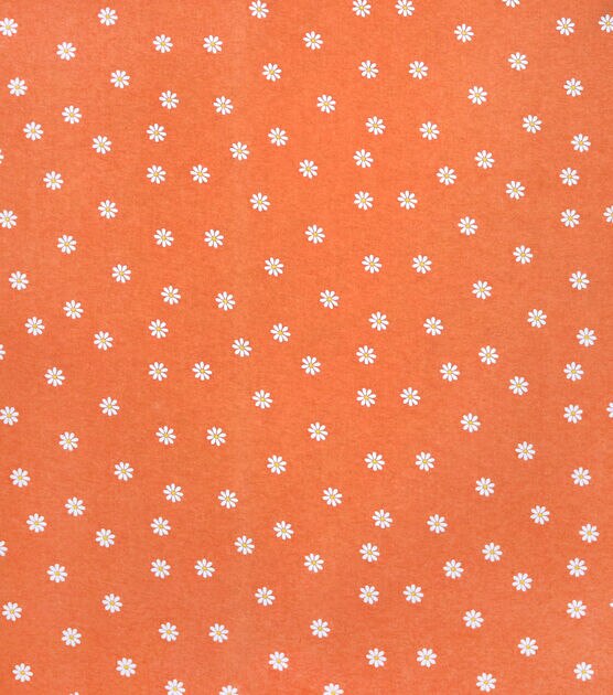 POP! Daisy On Peach Super Snuggle Flannel Fabric