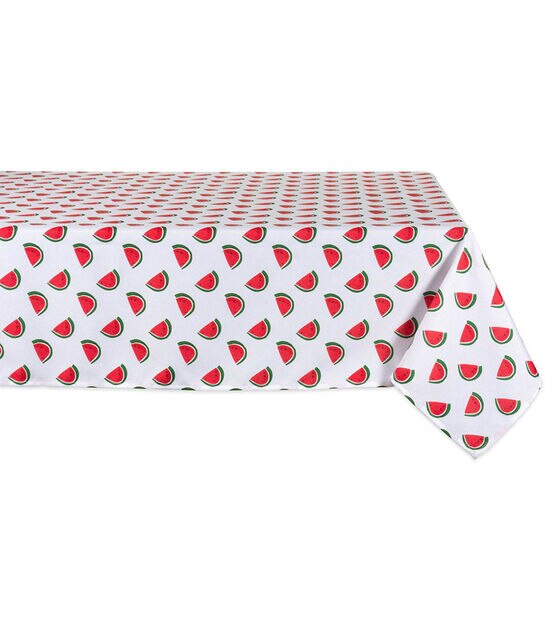 Design Imports Watermelon Outdoor Tablecloth 84"