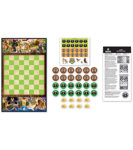 MasterPieces 34ct Junior Ranger Checkers Licensed Board Game, , hi-res, image 2