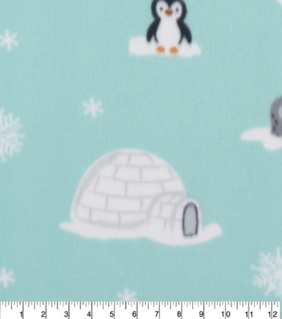 Arctic Animals Blizzard Prints Fleece Fabric, , hi-res, image 3