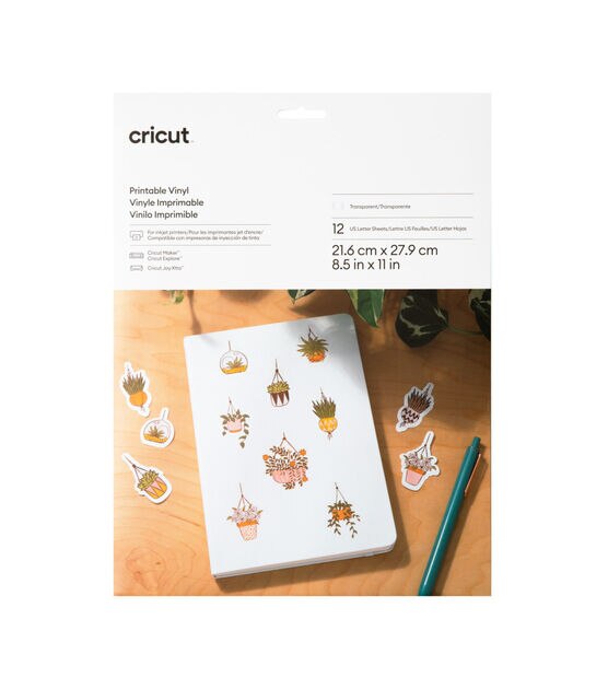 Cricut 8.5" x 11" Printable Vinyl 12ct, , hi-res, image 1