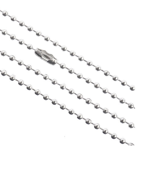John Bead Stainless Steel Ball Chain 1m 2.4mm w/Connector