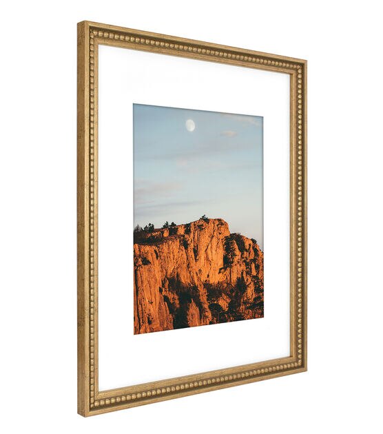 MCS 16x20 Matted to 11x14 Gold Bead Wall Frame