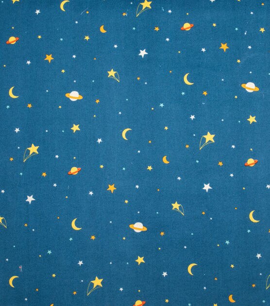 POP! Super Snuggle Planets & Stars Flannel Fabric, , hi-res, image 2