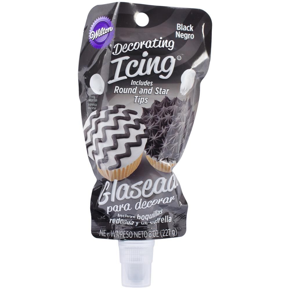Icing Pouch with Tips, Black, swatch
