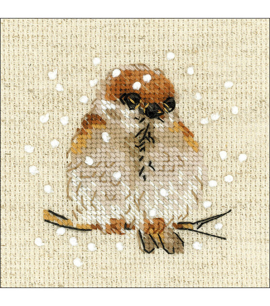 RIOLIS 4" Sparrow Create It Yourself Counted Cross Stitch Kit, , hi-res, image 2