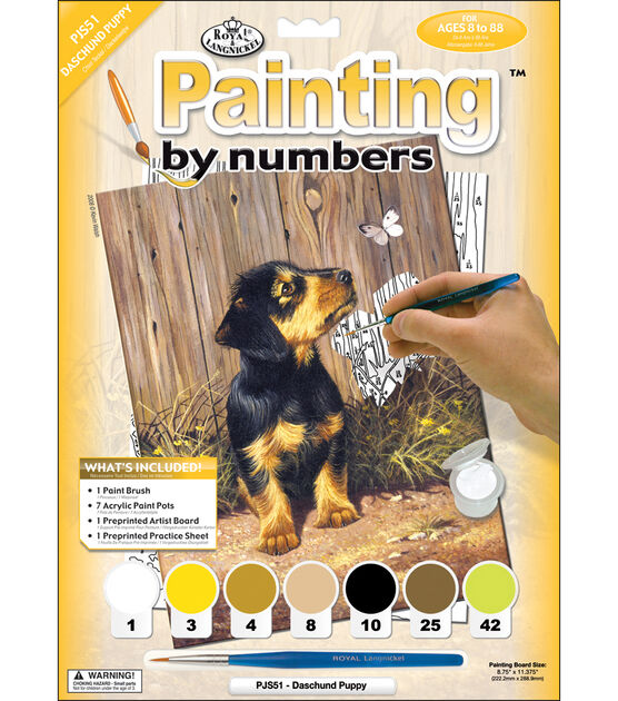 Royal Langnickel Junior Paint By Number Kit Dachshund Puppy
