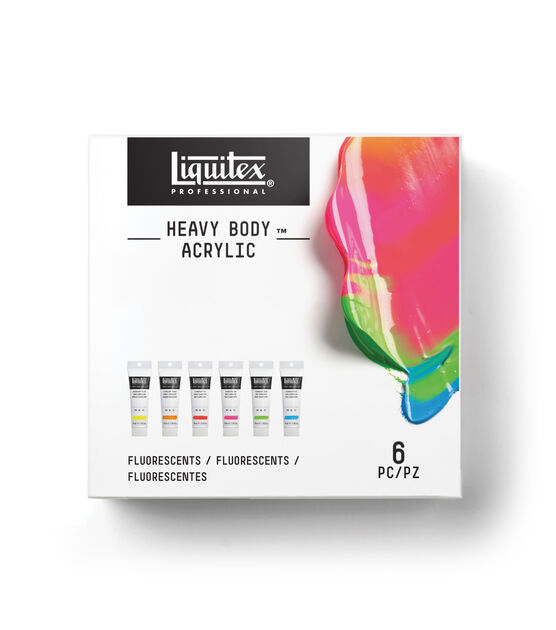 Liquitex Professional Heavy Body Fluorescent Acrylic 6pc Color Set 59ml, , hi-res, image 1