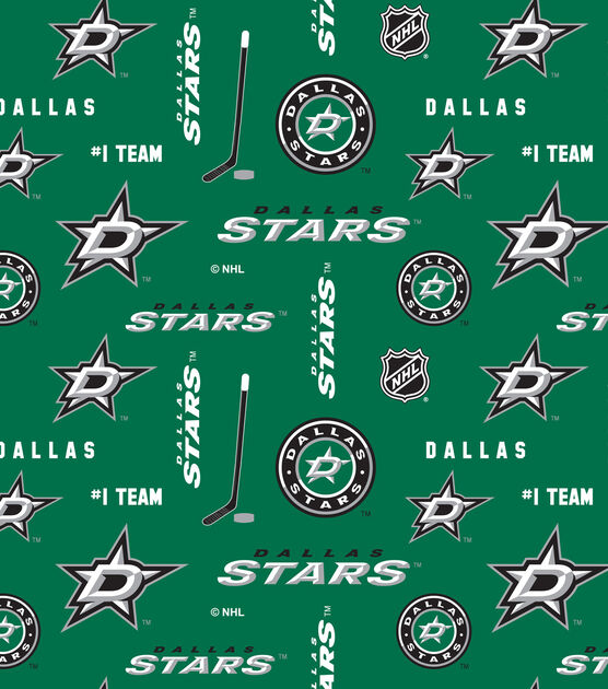 Dallas Stars Fleece Fabric 60" All Over