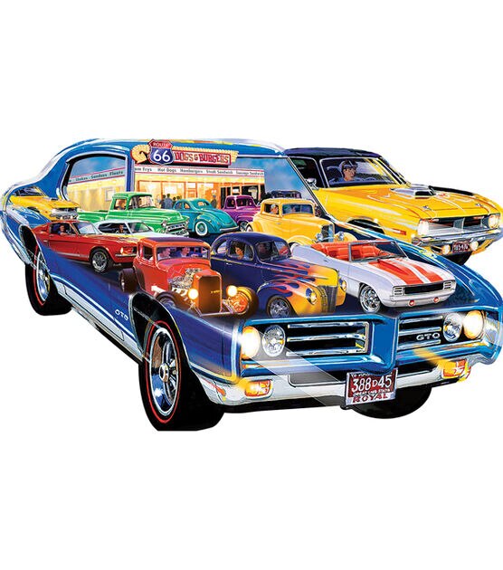 MasterPieces 38.5" x 23" Hot Rod Shaped Jigsaw Puzzle 1000pc, , hi-res, image 2