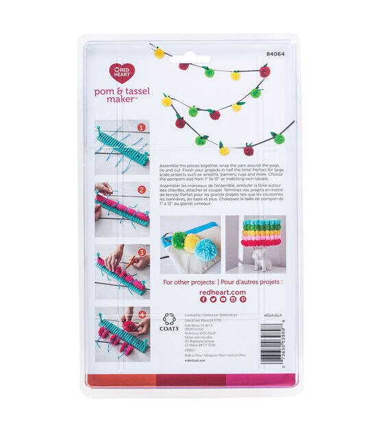 Red Heart Pom & Tassel Maker Red, , hi-res, image 3