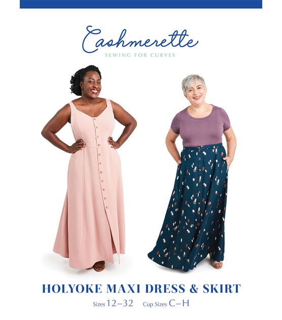 Cashmerette Size 12 to 32 Holyoke Maxi Dress & Skirt Sewing Pattern