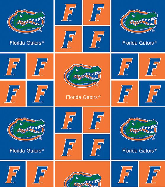 University of Florida Gators Cotton Fabric Block