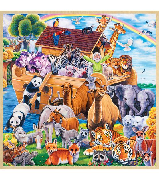MasterPieces 12" x 12" Wood Noah’s Ark Jigsaw Puzzle 48pc, , hi-res, image 2