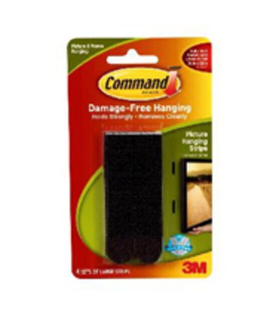 Command 4pk Black Large Picture Hanging Strips