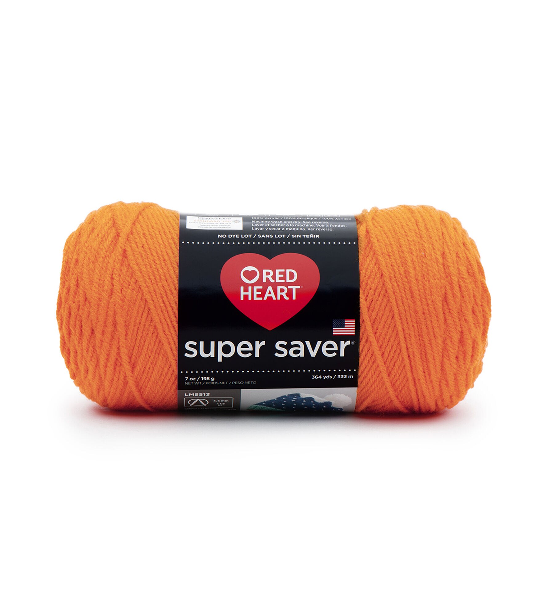 Red Heart Super Saver Worsted Acrylic Yarn, Pumpkin, hi-res