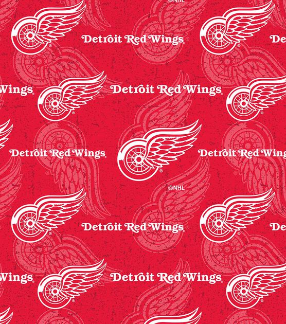 Detroit Red Wings Cotton Fabric Tone on Tone, , hi-res, image 2