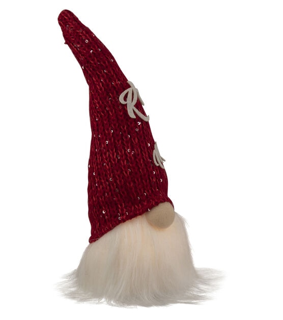 Northlight 11.5" Lighted Red Knit Kiss Me Hat Valentine's Day Gnome, , hi-res, image 4