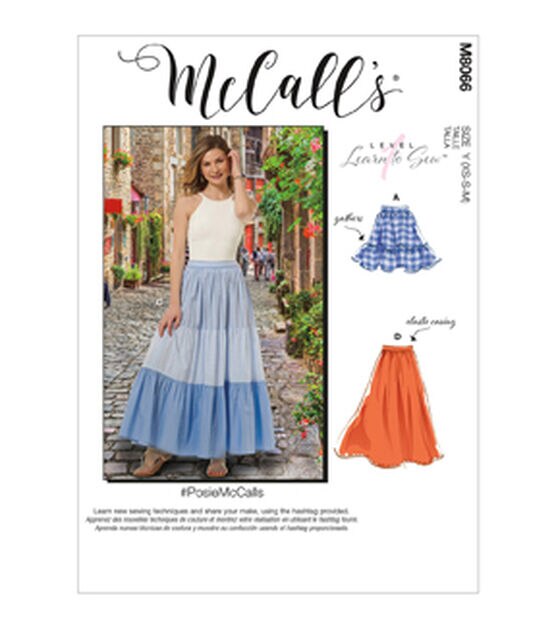 McCall's M8066 Size XS to 2XL Misses Skirt & Pants Sewing Pattern