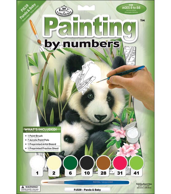 Royal Langnickel Junior Paint By Number Kit Panda & Baby