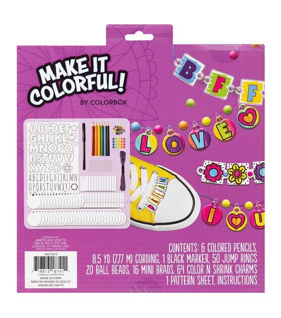 American Crafts Make it Colorful Color And Shrink Alphabet Charms 159pc, , hi-res, image 2