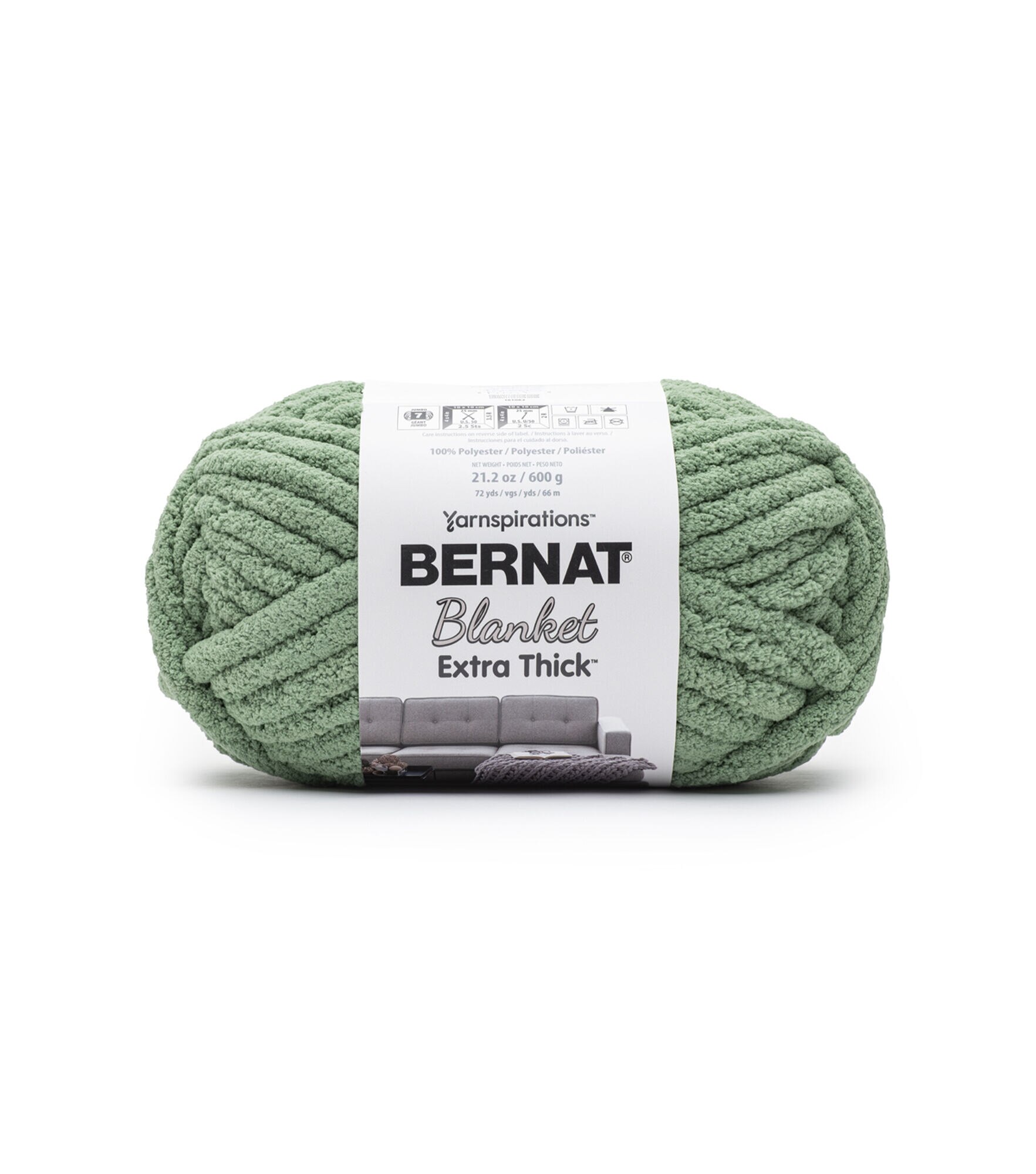 Bernat Blanket Extra Thick 72yds Jumbo Polyester Yarn, Green Forest, hi-res