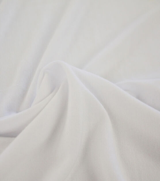  FabricLA Rayon Jersey Spandex - 4 Way Stretch Fabric Rayon  Spandex - 58/60 Inches (150 CM) Wide - Rayon Spandex Fabric by Yard -  Weight: 240gsm - White Rayon Fabric by